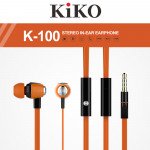 Wholesale KIKO K-100 HD Stereo Earphone Headset with Mic (K-100 Orange)